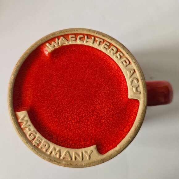Waechtersbach West Germany Red Ceramic Coffee Mug Tea Cup - Picture 5 of 16